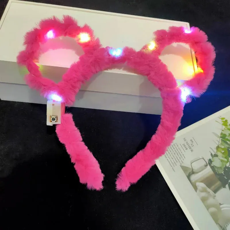 Light-Up Rabbit Headband with Multi-Mode Flash – Perfect Party Accessory