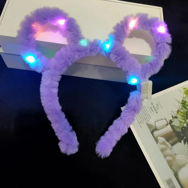 Light-Up Rabbit Headband with Multi-Mode Flash – Perfect Party Accessory