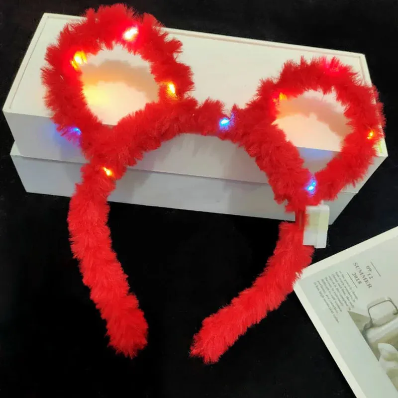 Light-Up Rabbit Headband with Multi-Mode Flash – Perfect Party Accessory