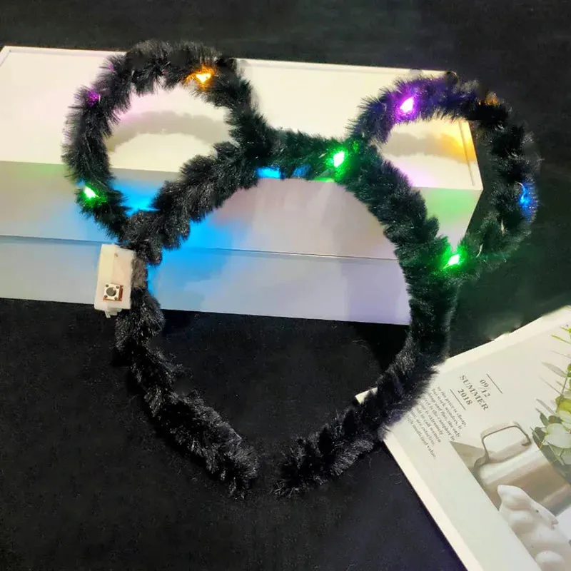 Light-Up Rabbit Headband with Multi-Mode Flash – Perfect Party Accessory