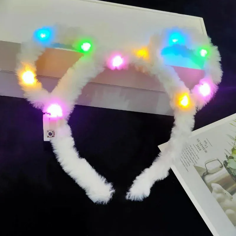 Light-Up Rabbit Headband with Multi-Mode Flash – Perfect Party Accessory