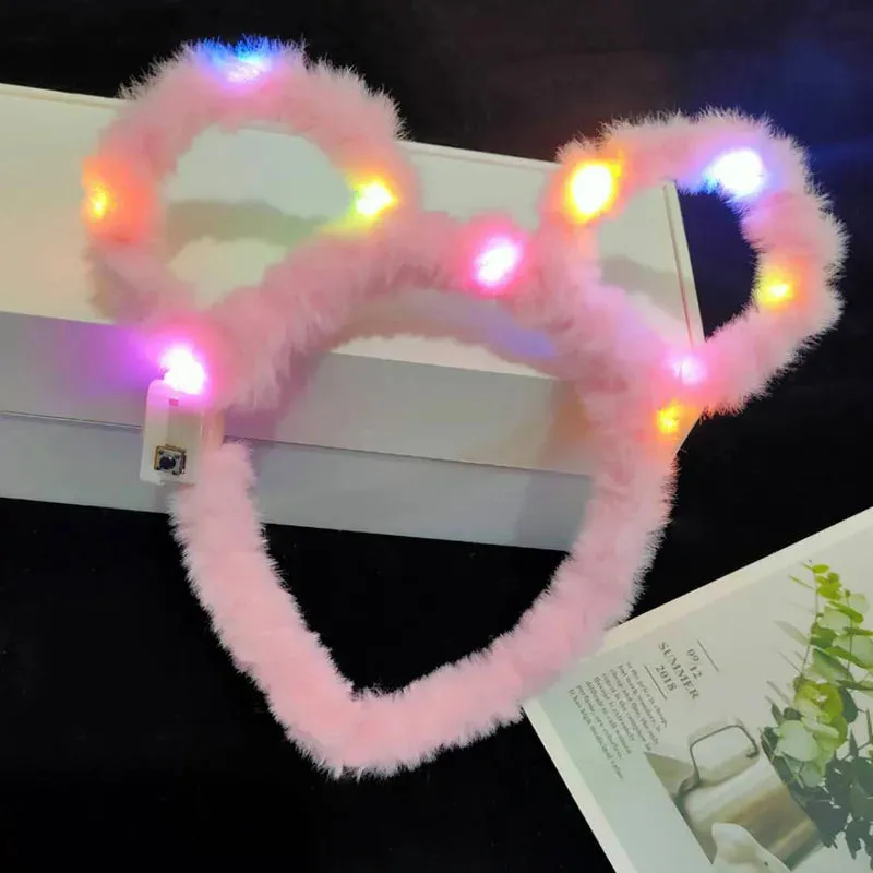 Light-Up Rabbit Headband with Multi-Mode Flash – Perfect Party Accessory
