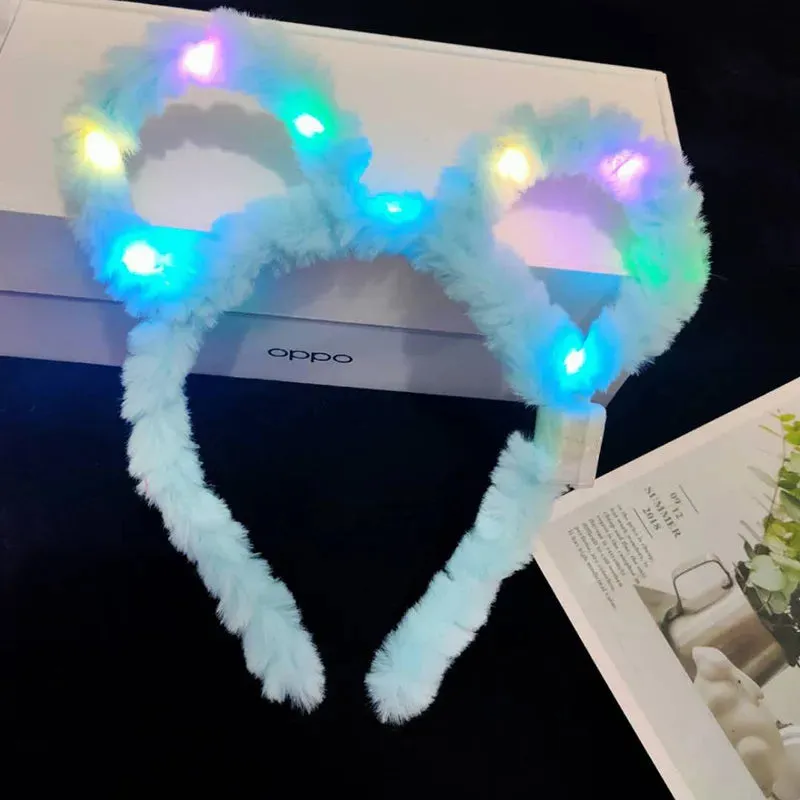 Light-Up Rabbit Headband with Multi-Mode Flash – Perfect Party Accessory