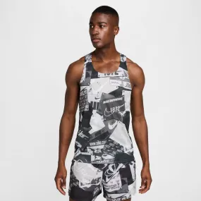Men's Fast Run Energy Dri-FIT Running Singlet (045 - Off Noir/Reflective Silver)