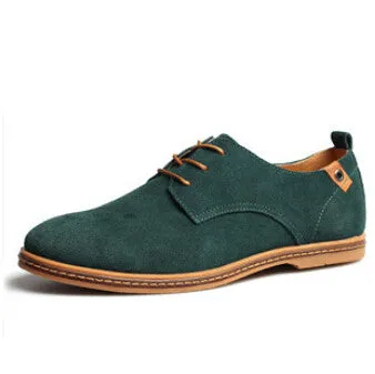 Mens High Quality Suede Oxfords Leather Shoes