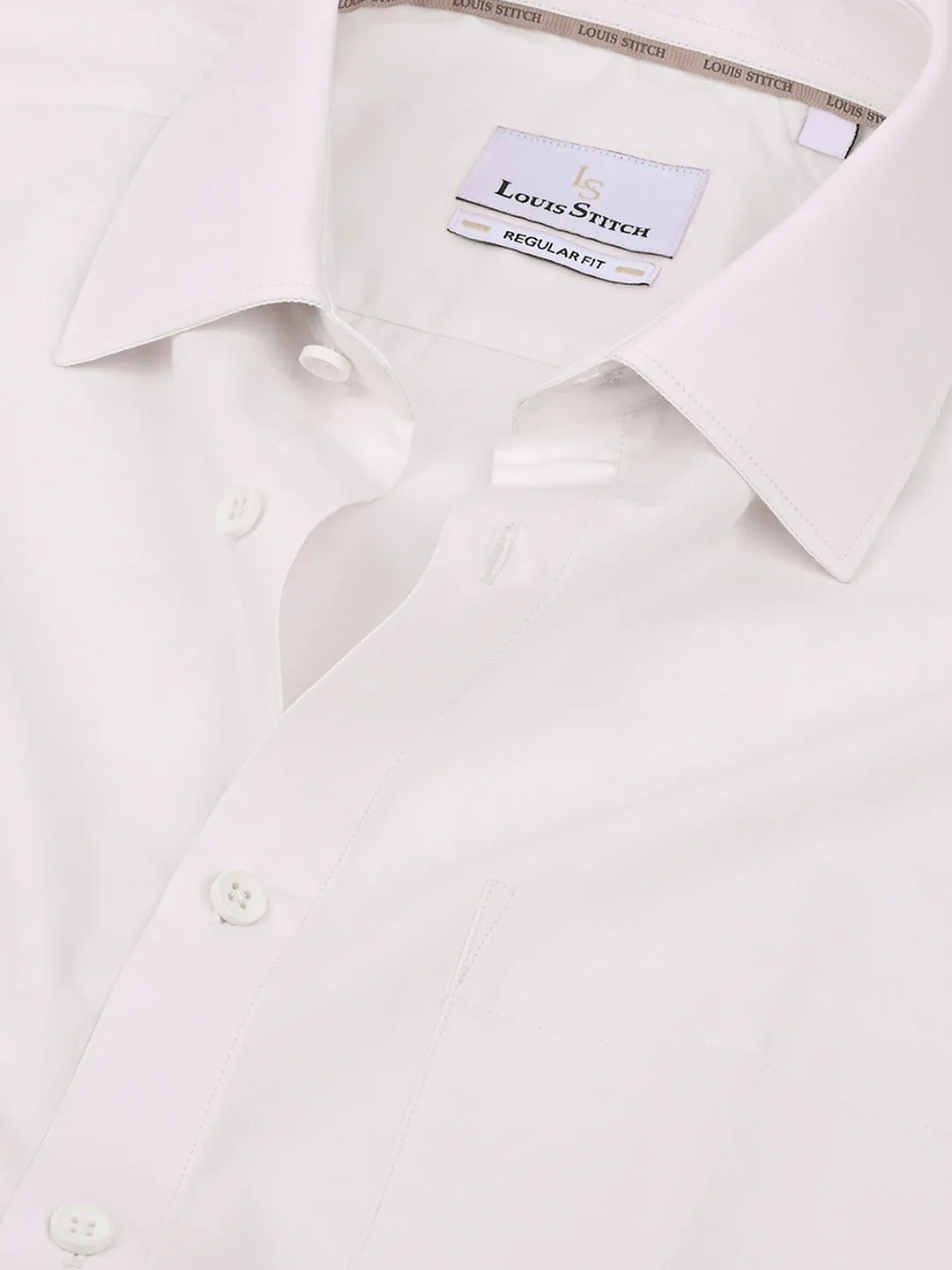Men's Solid Pink Full Sleeves Regular Fit Formal Shirt
