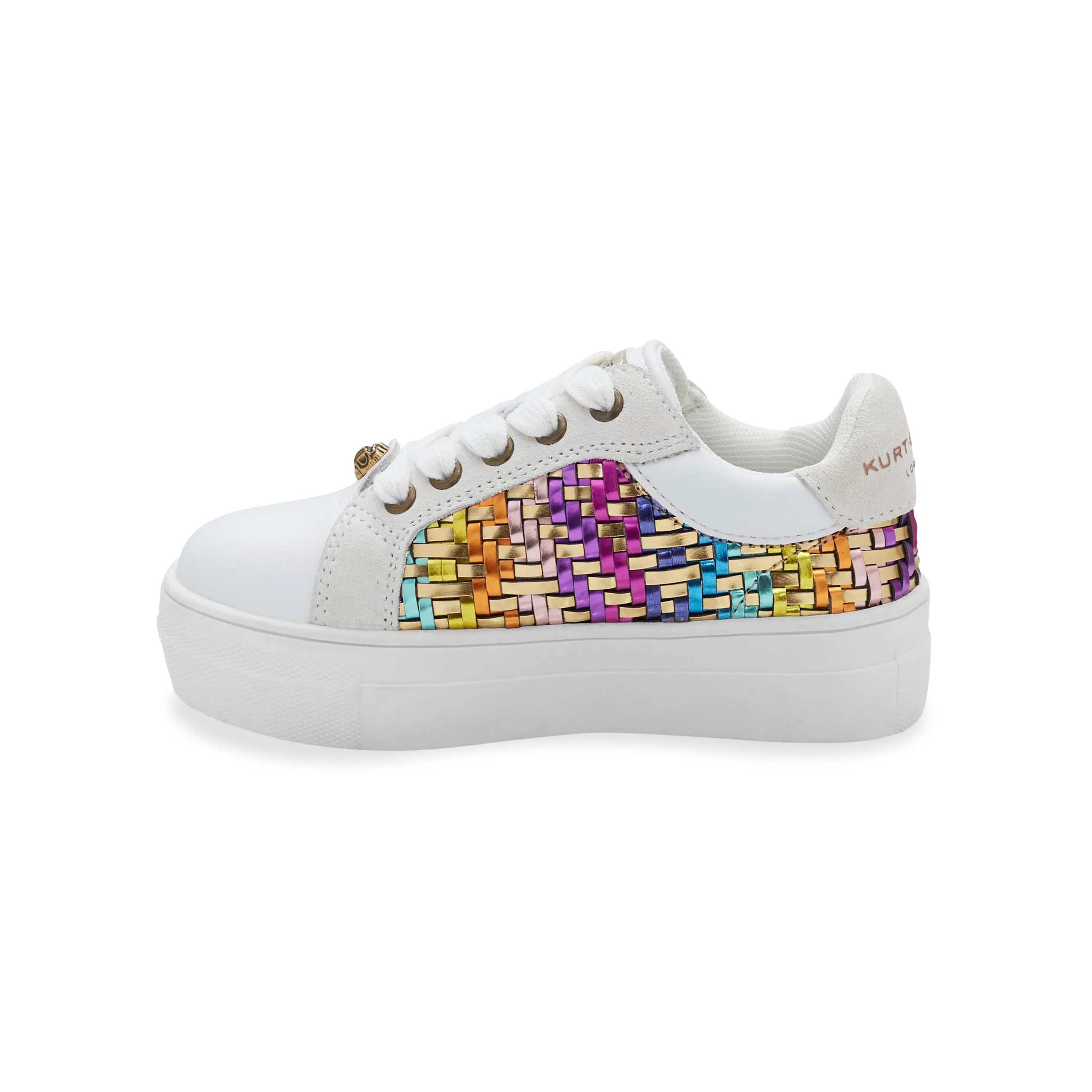 Mini Kensington Sneaker - Big Kid White Gold