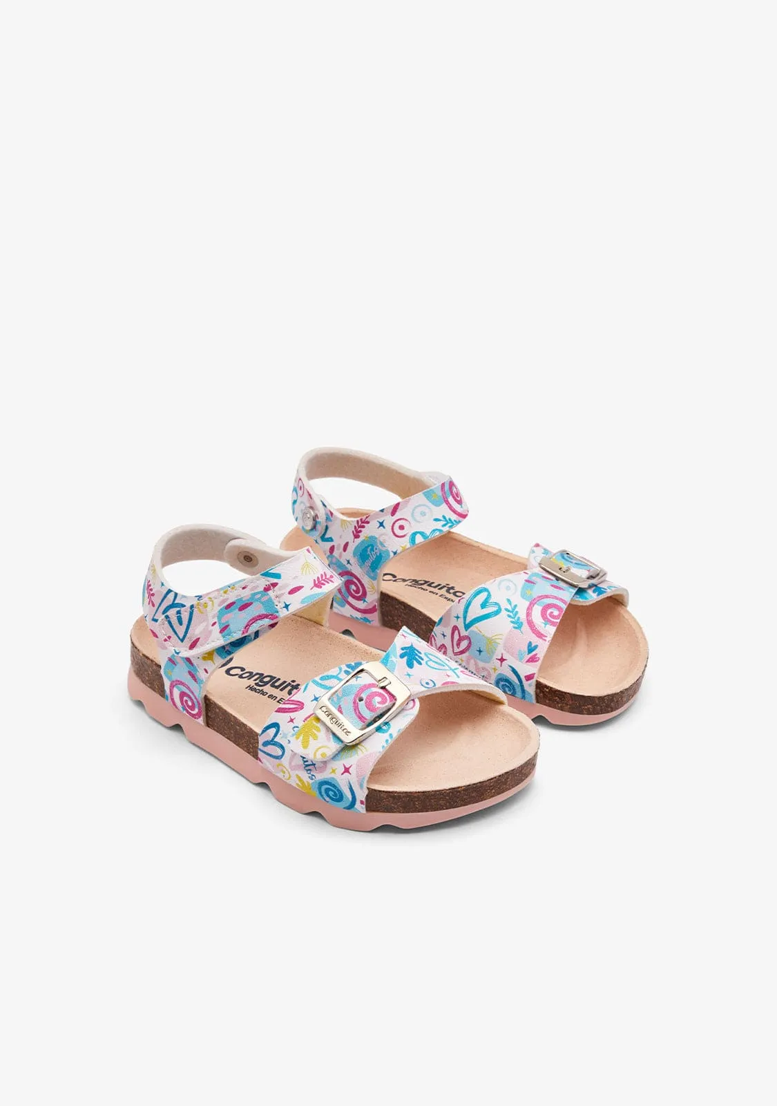 Multi Heart Buckle Bio Sandals