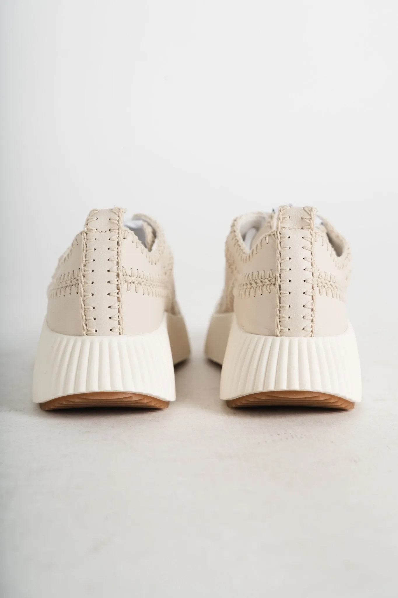 Nelson stitched sneakers natural
