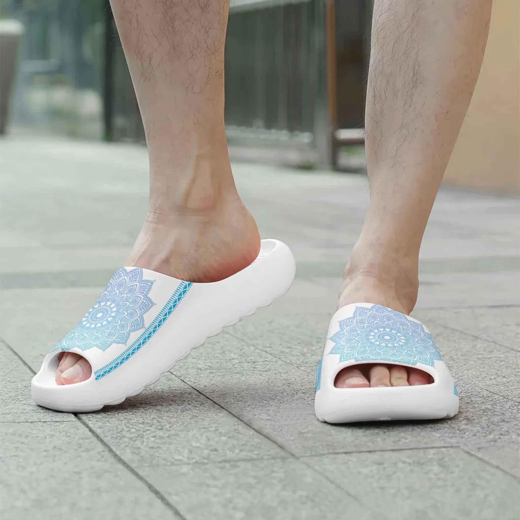 Personalized Yoga-Themed Slide Sandal, Custom Serenity Yoga Slippers, Harmony Slippers