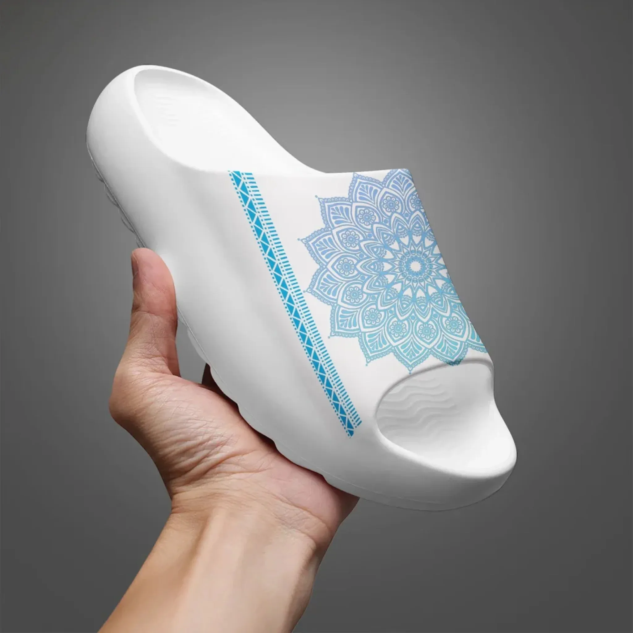 Personalized Yoga-Themed Slide Sandal, Custom Serenity Yoga Slippers, Harmony Slippers