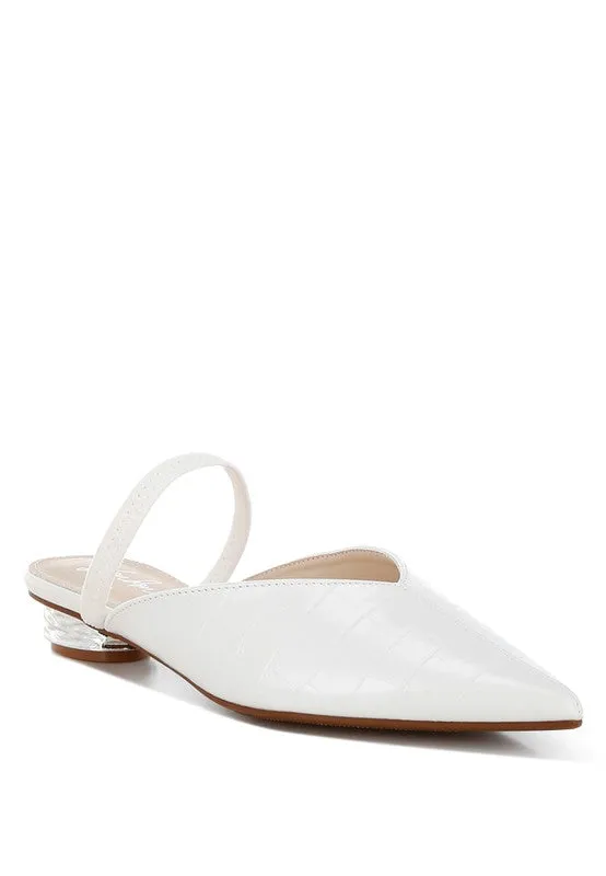 Renata Fantasy Heel Croco Mules