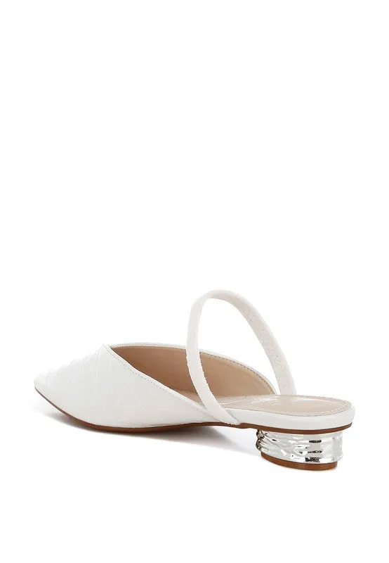Renata Fantasy Heel Croco Mules