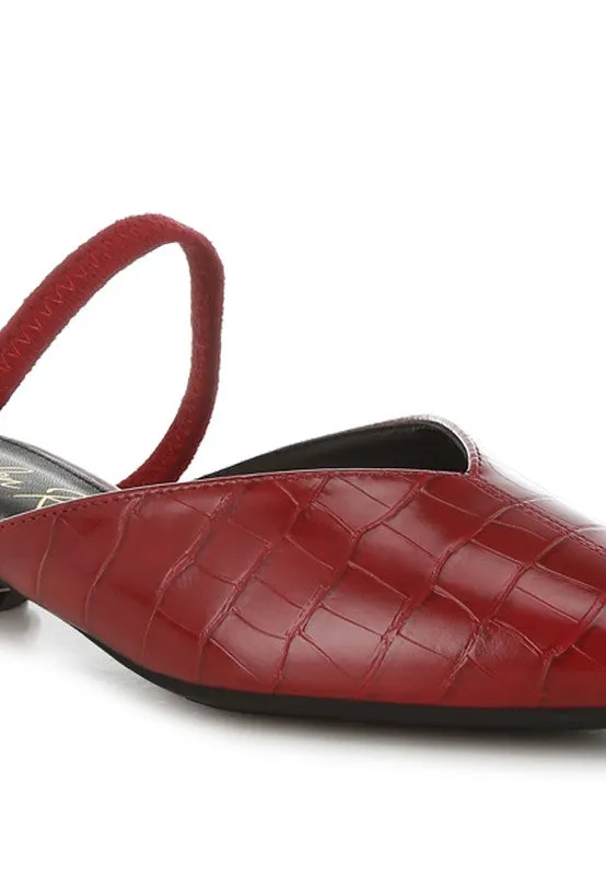 Renata Fantasy Heel Croco Mules