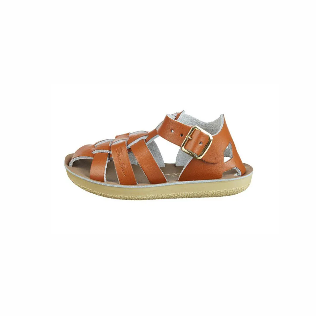 Salt-Water Sun-San Kid's Sandals - Shark - Tan