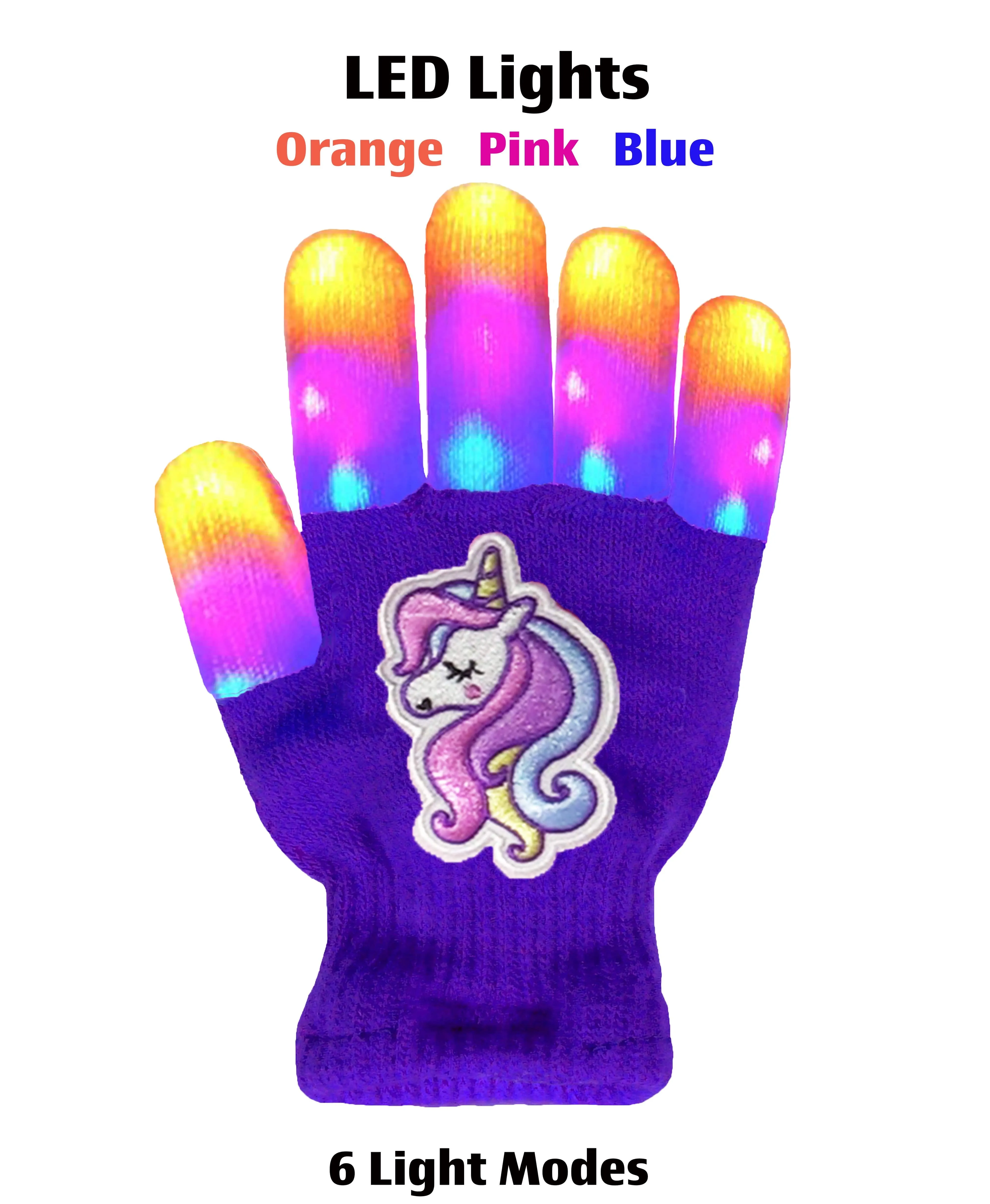 The Noodley Kids' Unicorn LED Light Up Gloves
