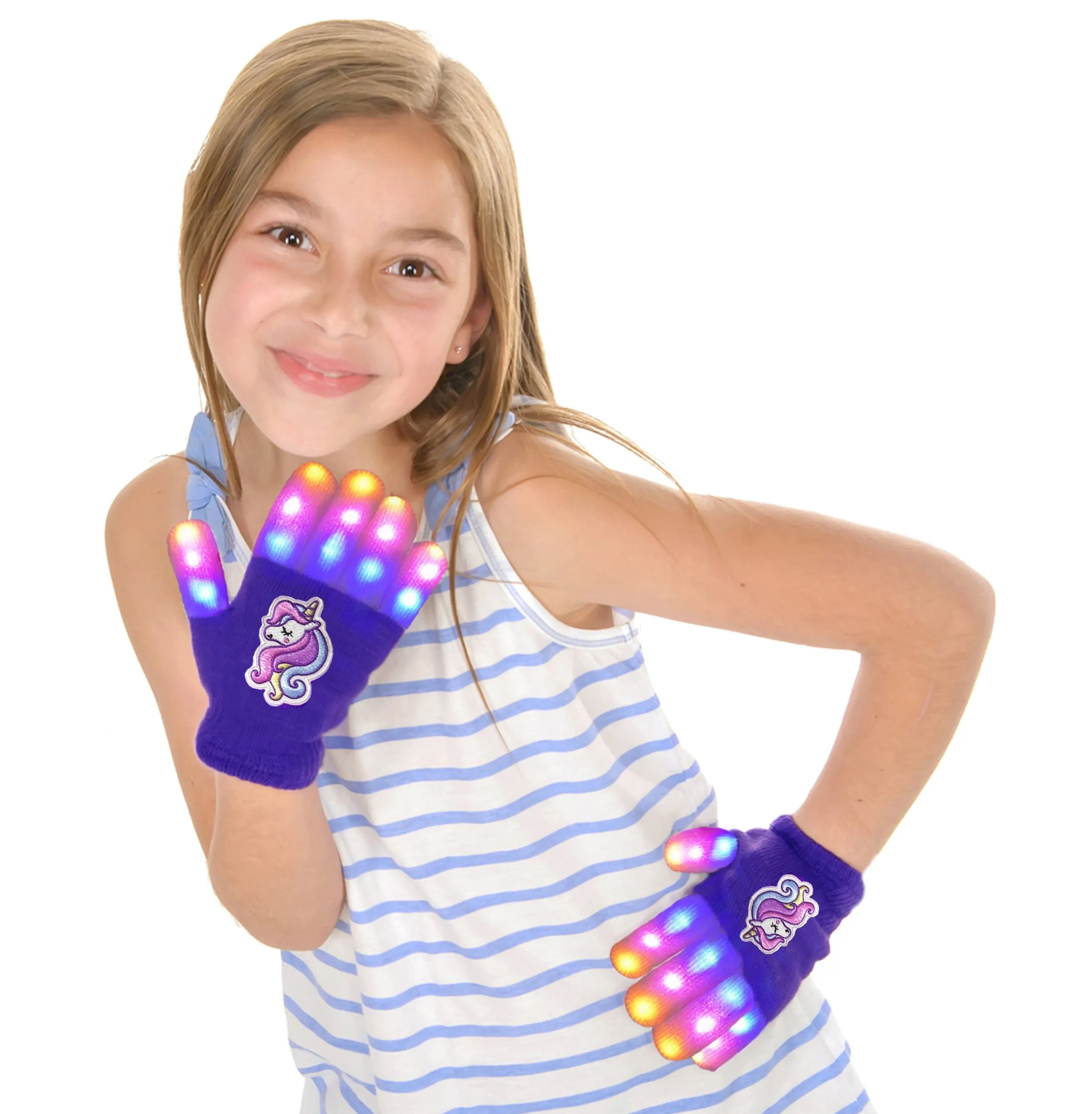 The Noodley Kids' Unicorn LED Light Up Gloves