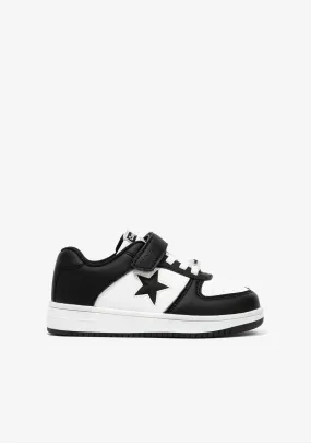 Unisex Black - White Star With Lights Sneakers