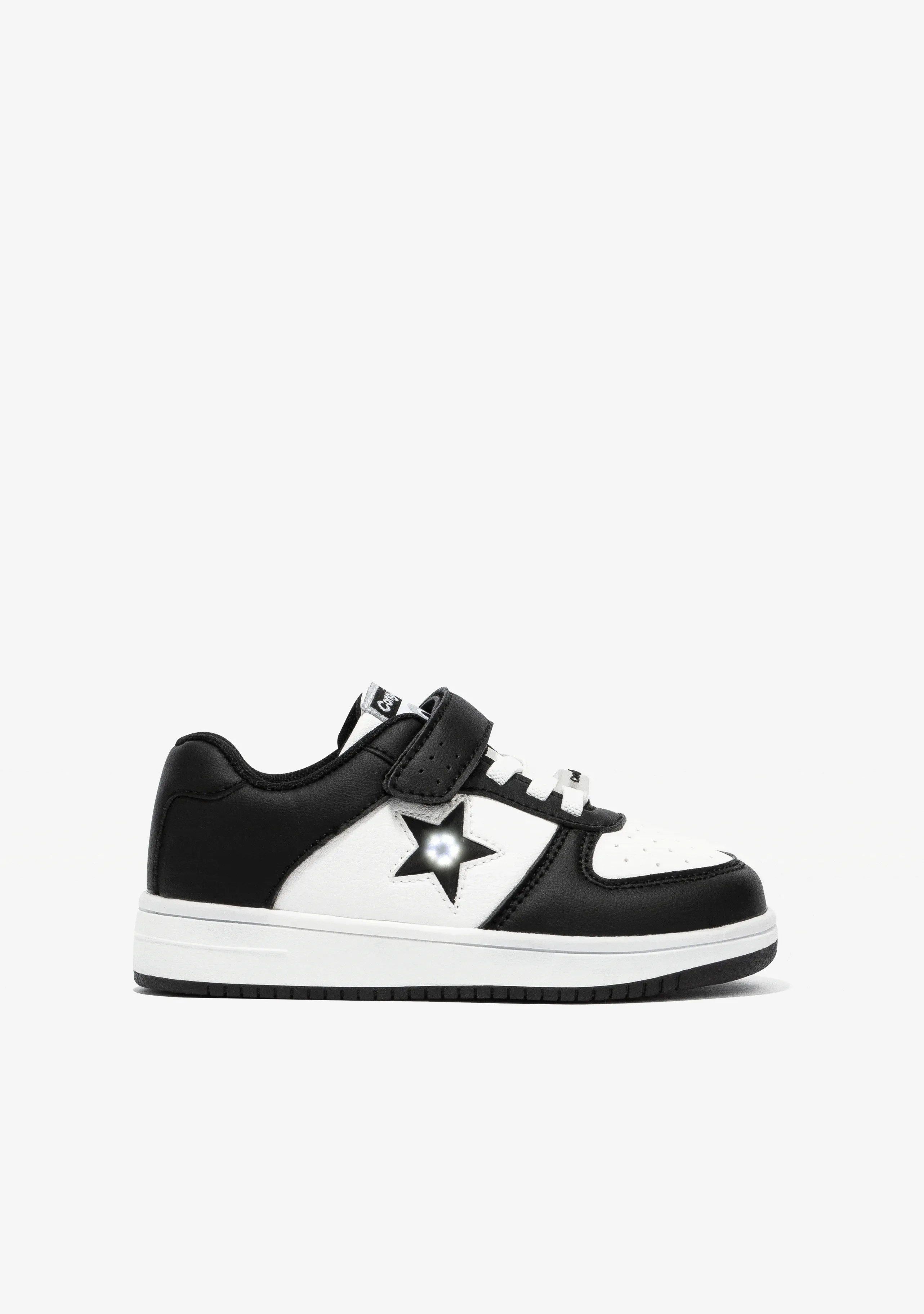 Unisex Black - White Star With Lights Sneakers