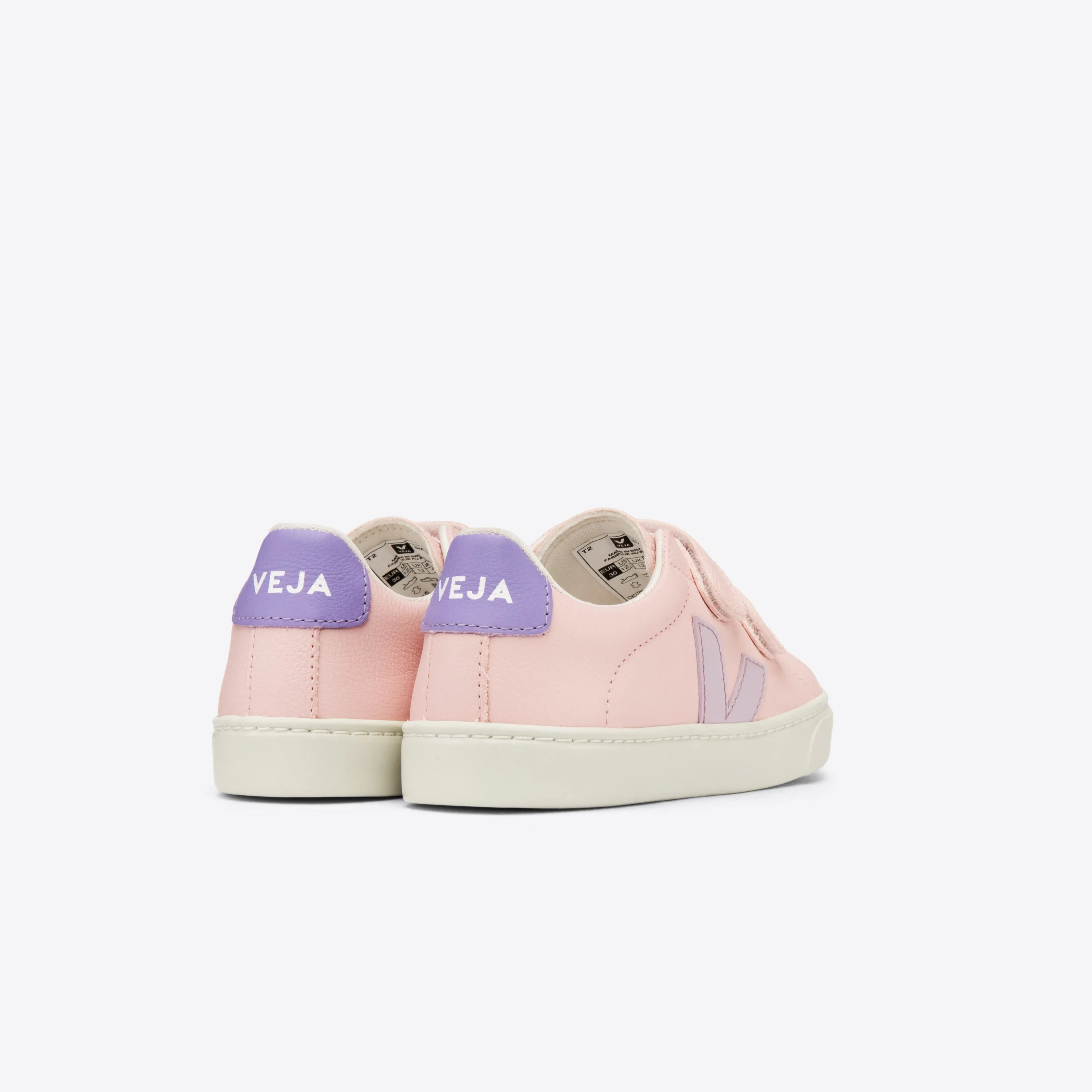 Veja Kids Chromefree Leather Velcro Esplar - Petale/ Parme