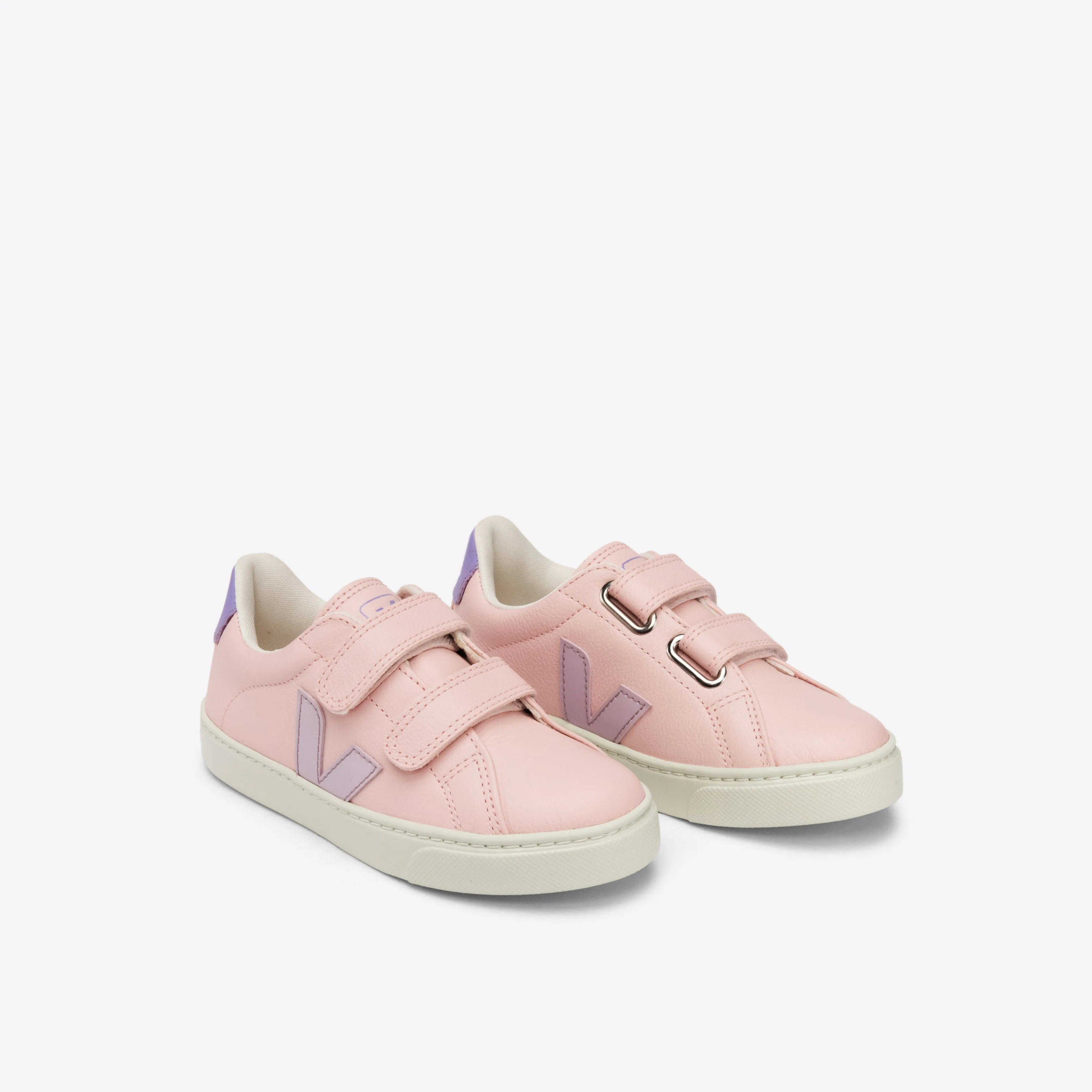 Veja Kids Chromefree Leather Velcro Esplar - Petale/ Parme