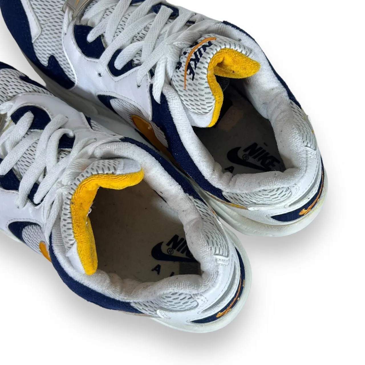 Vintage 1995 NIKE AIR WINDRUNNER Blue White Yellow Running Trainers Sneakers Shoes