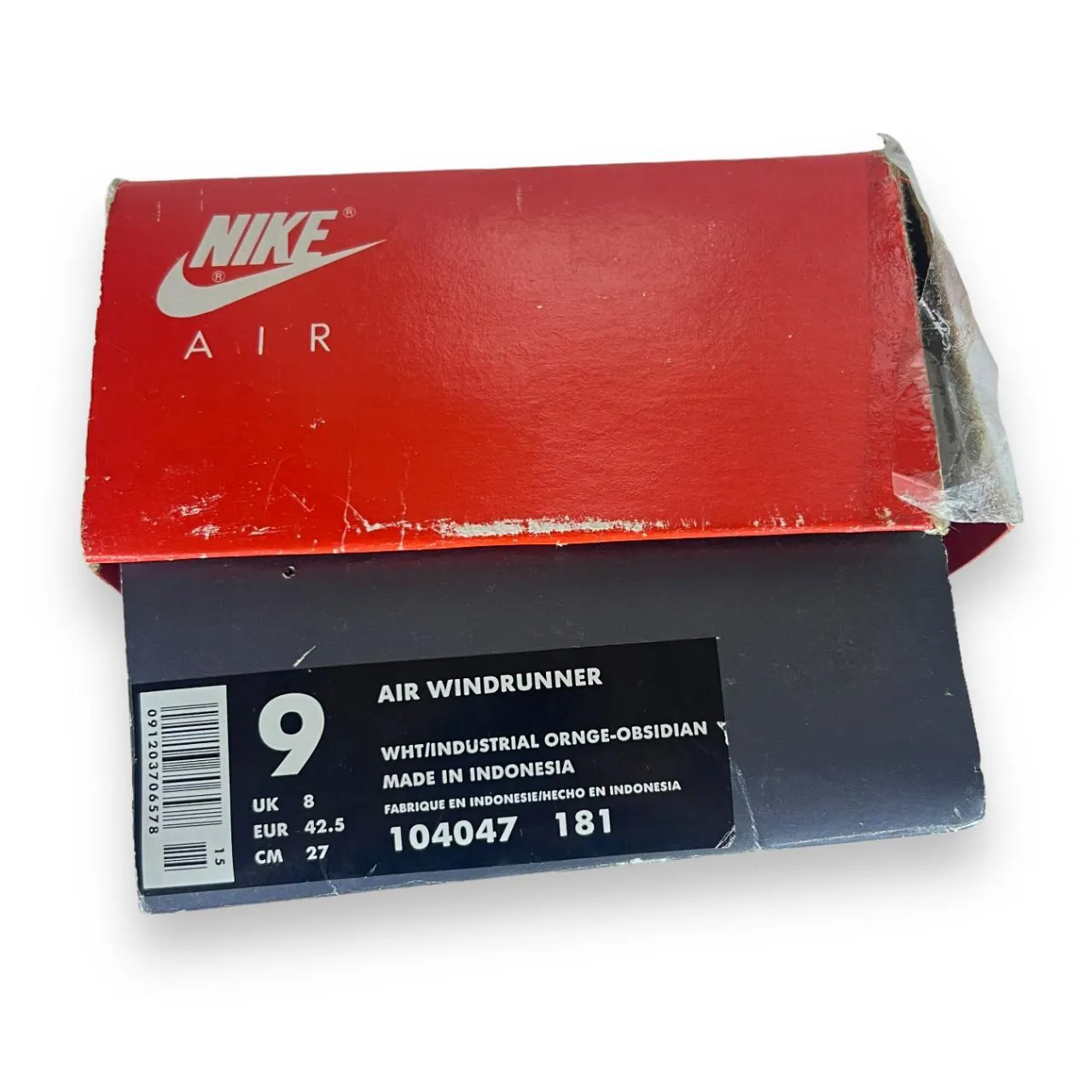 Vintage 1995 NIKE AIR WINDRUNNER Blue White Yellow Running Trainers Sneakers Shoes