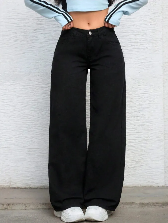 Wide Leg High-Rise Heavy Fade Jeans
