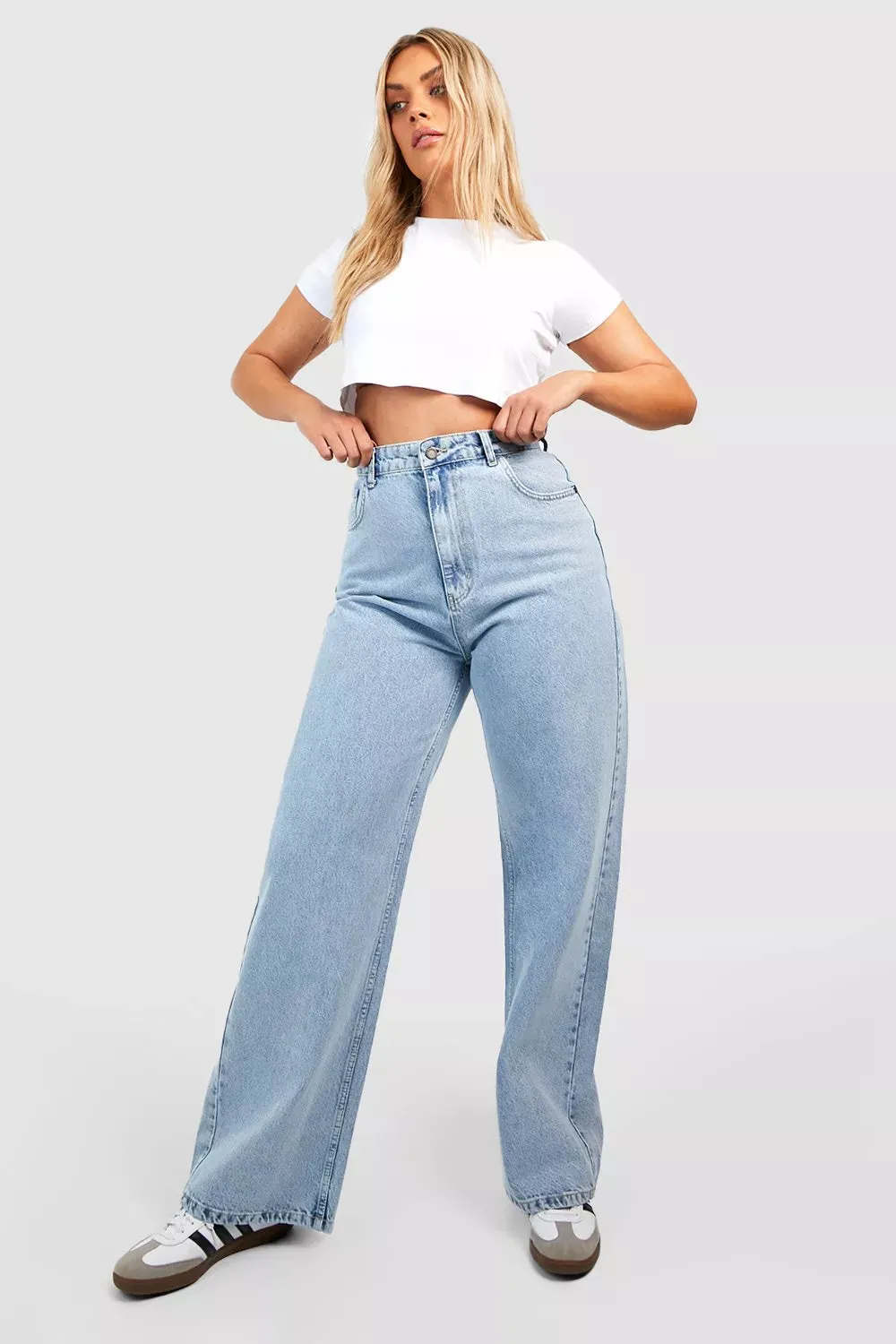 Wide Leg High-Rise Heavy Fade Jeans