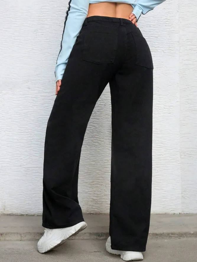 Wide Leg High-Rise Heavy Fade Jeans