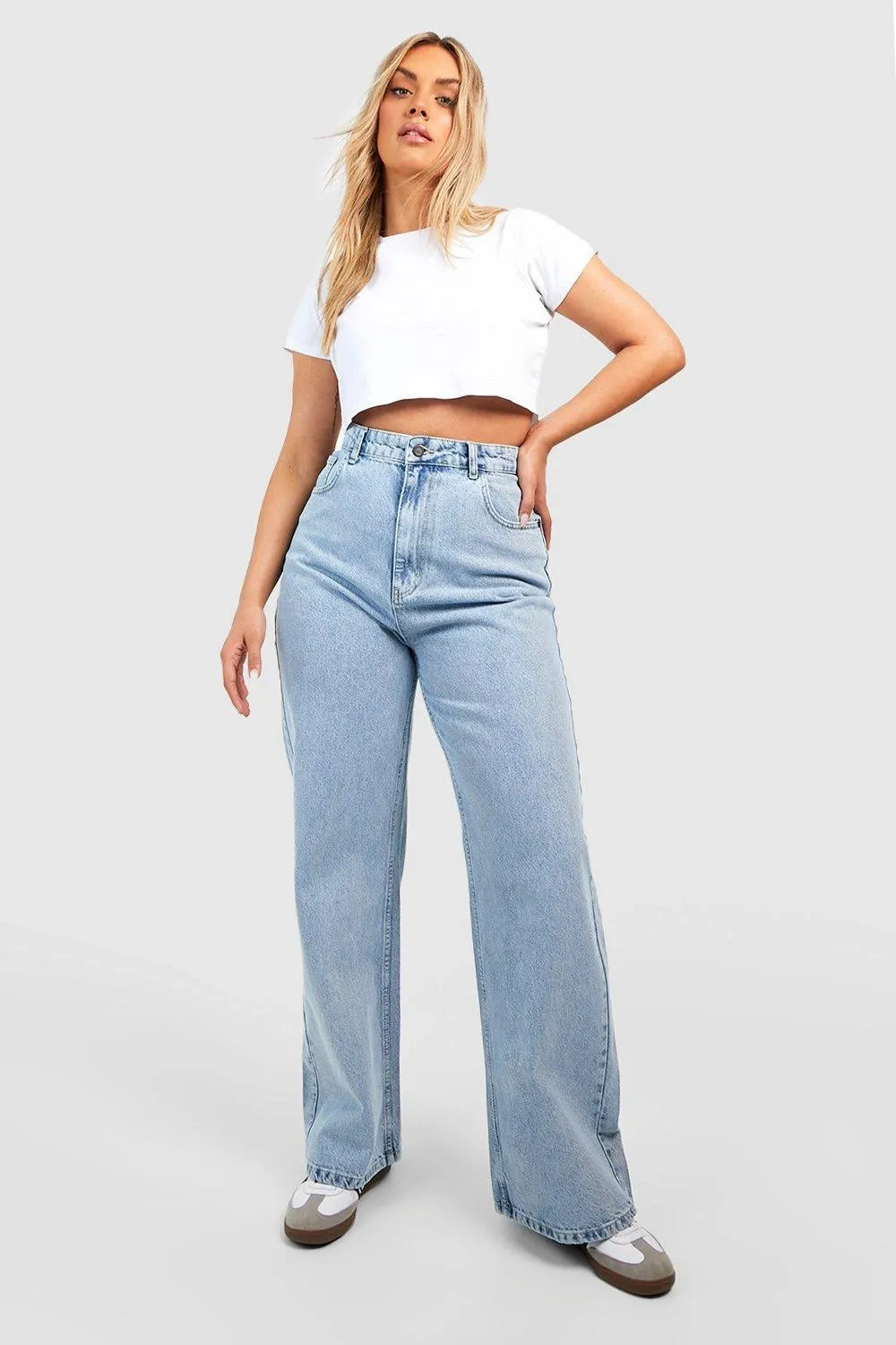 Wide Leg High-Rise Heavy Fade Jeans