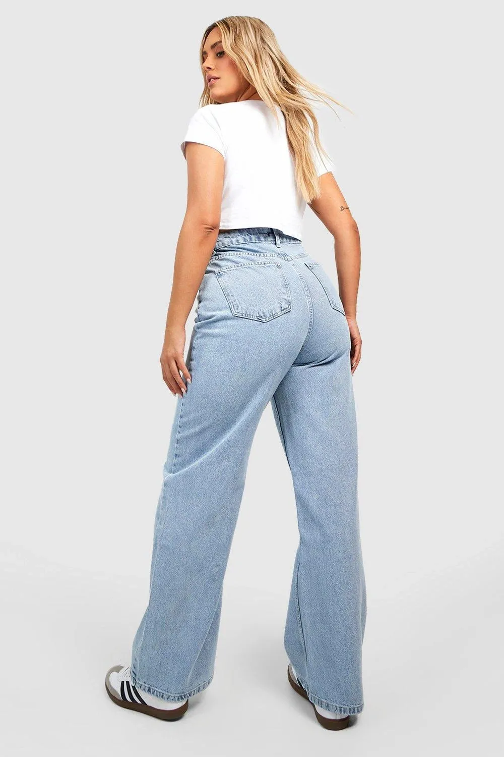 Wide Leg High-Rise Heavy Fade Jeans