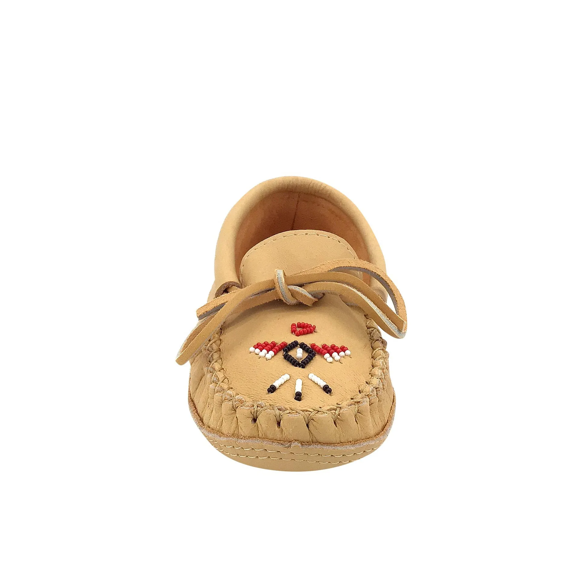 Women's Earthing Moccasins Fringed Beaded Leather