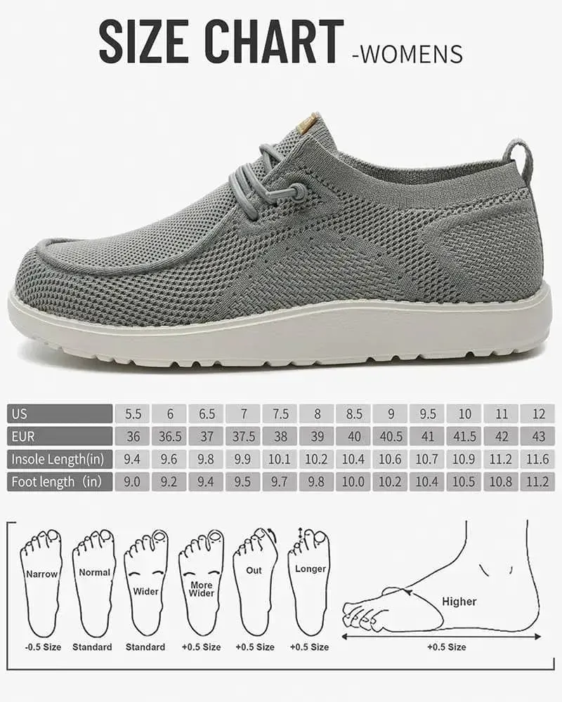 Women's Wide Shoes In Grey